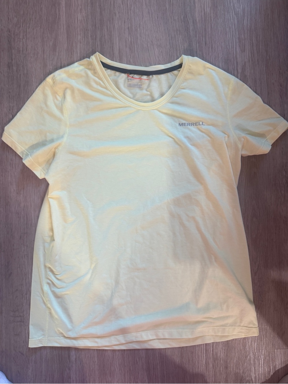 Merrell Women's Pale Yellow Short Sleeve Crewneck Tee